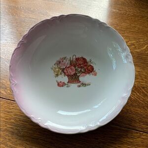 Vintage Porcelain Rose Flower Bowl
